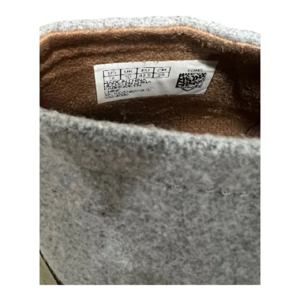 TOMS Women's Gray Suede Ankle Booties Size 12 Zip Up Like New‎